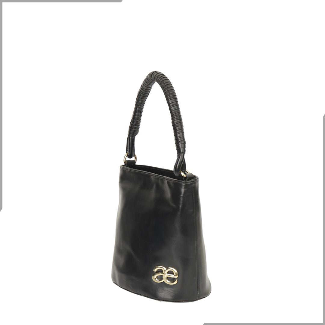 Aegte Croco Maroon Bucket Handbag with handwoven Cuff Hold & Long Sling Carry Belt (7870746329301)