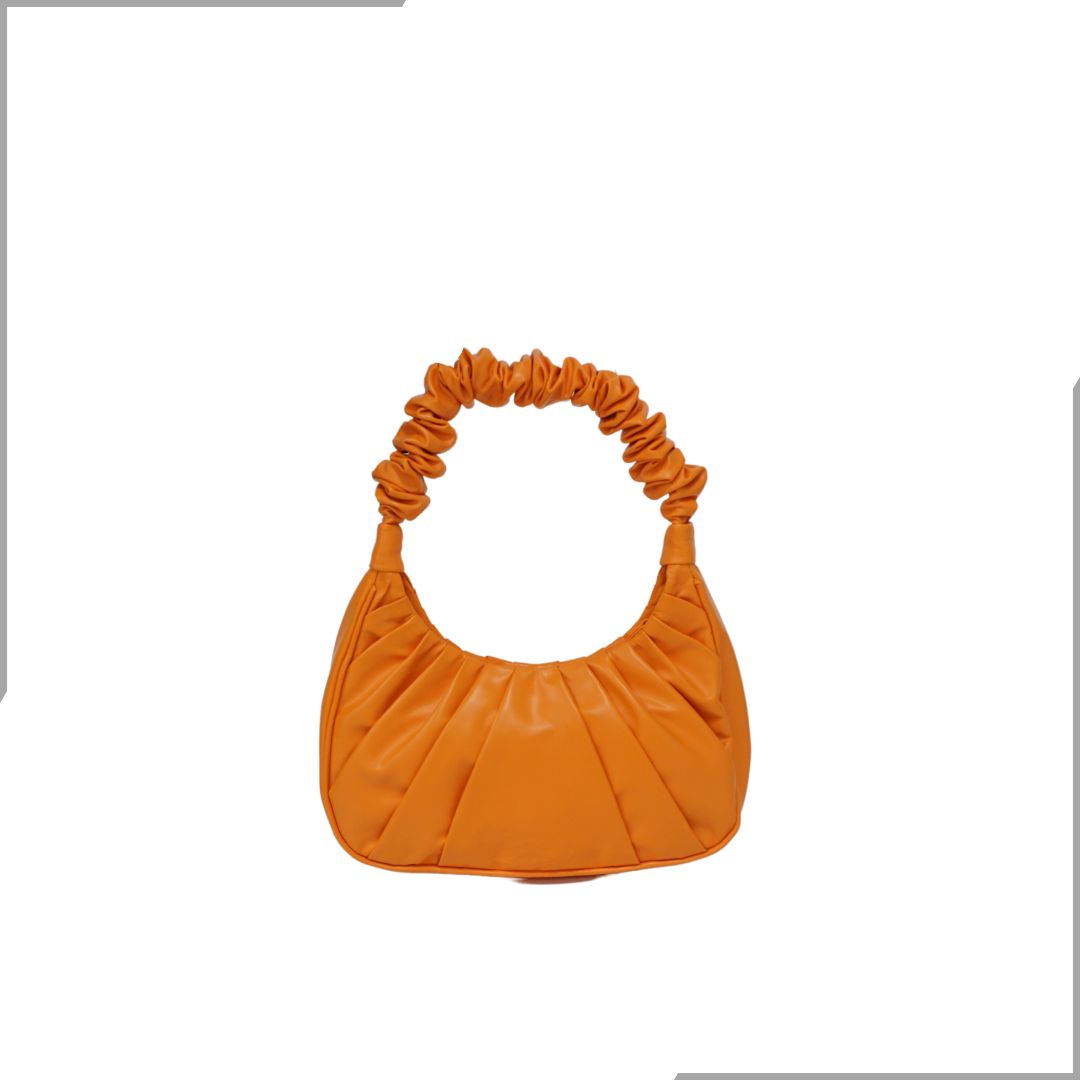 Buy MIXT by Nykaa Fashion Orange Solid Pleated Handbag Online