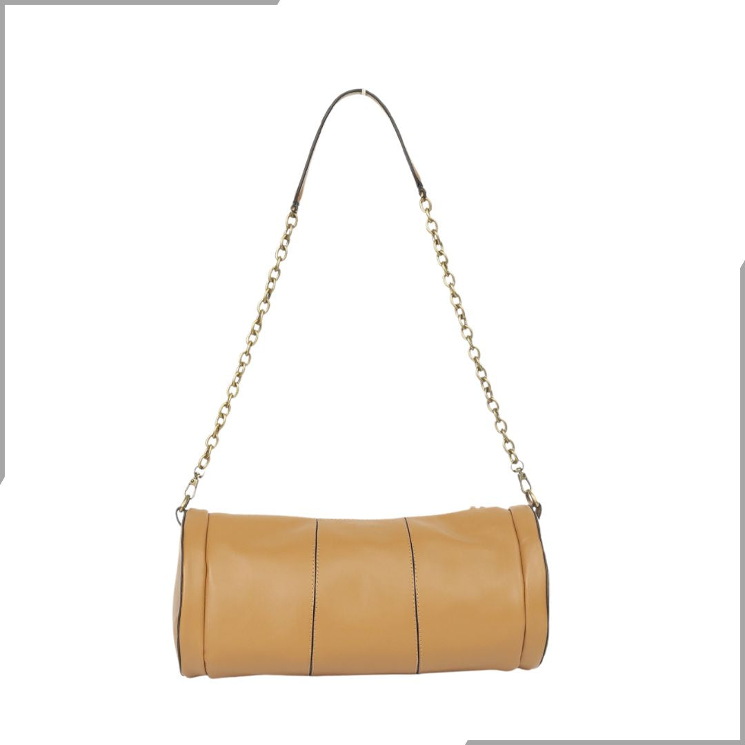 Aegte Silk White Duffle Chain Bag (7911843496149)