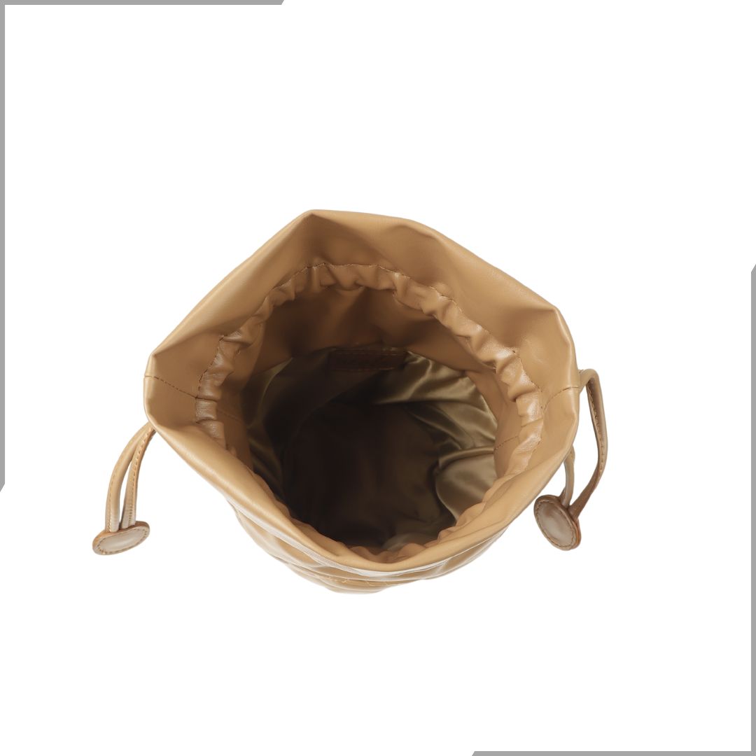 Aegte Quilted Glam Black Drawstring Potli Bag (7923297747157)
