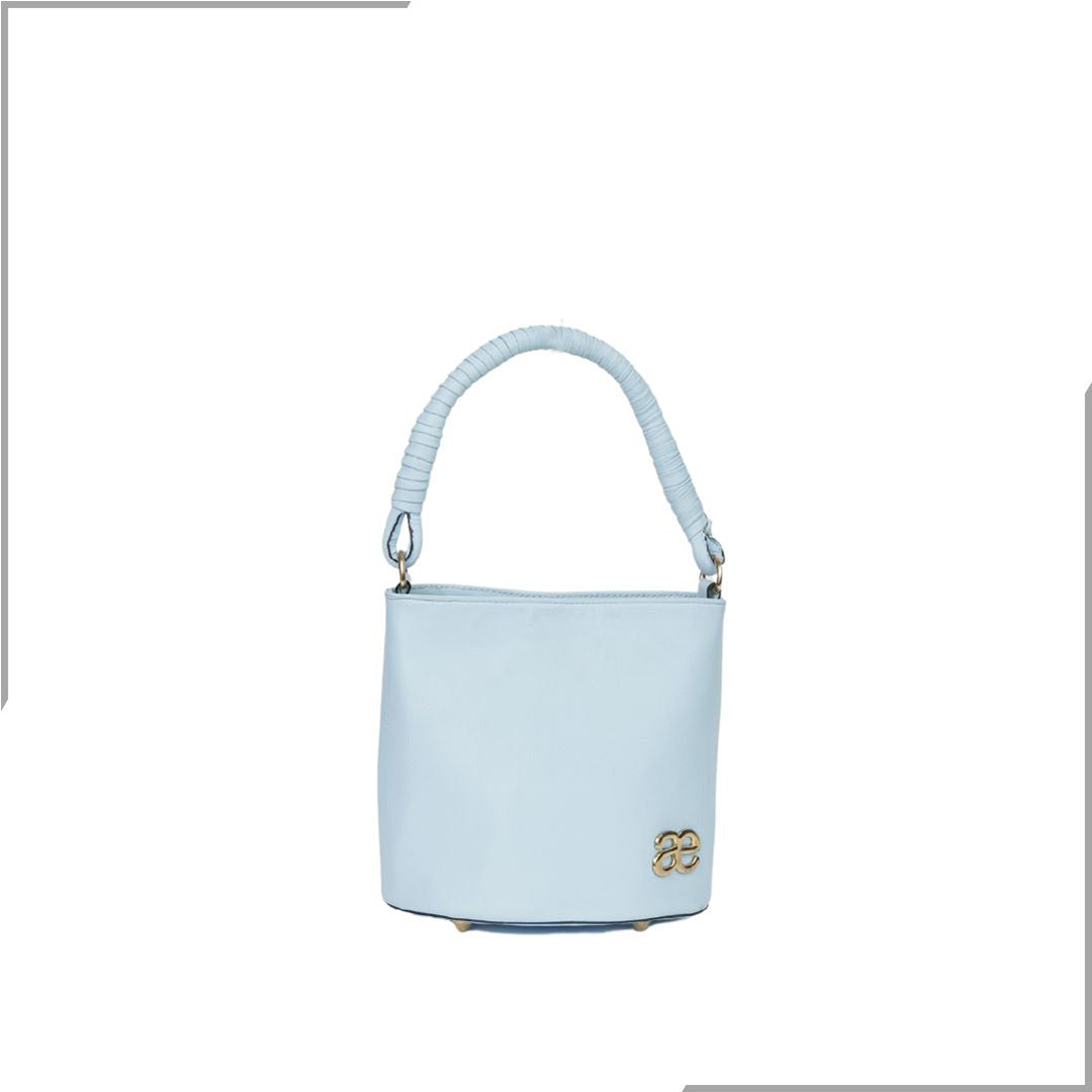 Aegte Snow White Bucket Handbag with handwoven Cuff Hold & Long Sling Carry Belt (7854060241109)