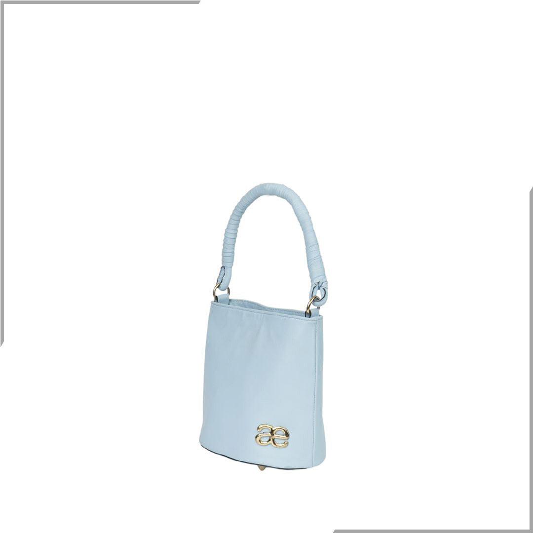 Aegte Snow White Bucket Handbag with handwoven Cuff Hold & Long Sling Carry Belt (7854060241109)