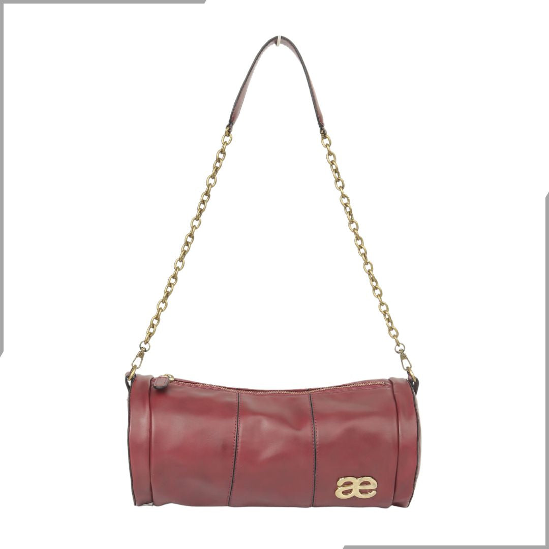 Aegte Shine Black Duffle Chain Bag (7895747657941)