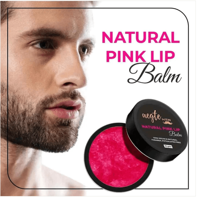 Aegte Men Natural Pink Lip Balm with Beetroot and Tomato (7919959015637)